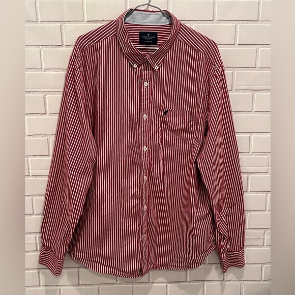 AMERICAN EAGLE men long sleeve button down shirt/size XXL - Picture 5 of 7
